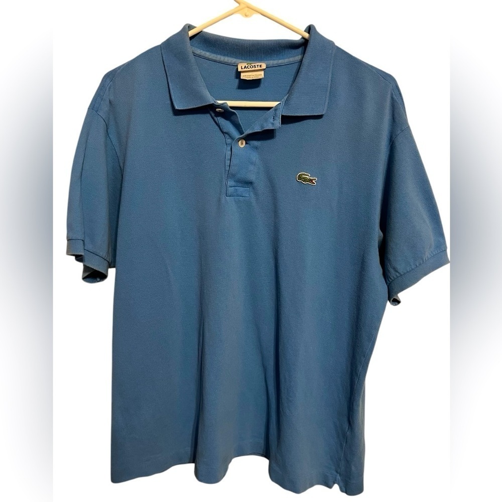 Lacoste 5191L men’s blue short sleeve classic alligator polo shirt
